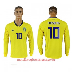 Maillot/Tenue Suède Forsberg 10 Domicile Coupe du monde 2018 Manche Longue
